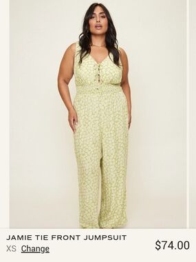 #51 Beautiful Breezy Jumpsuit — Light Green Floral
